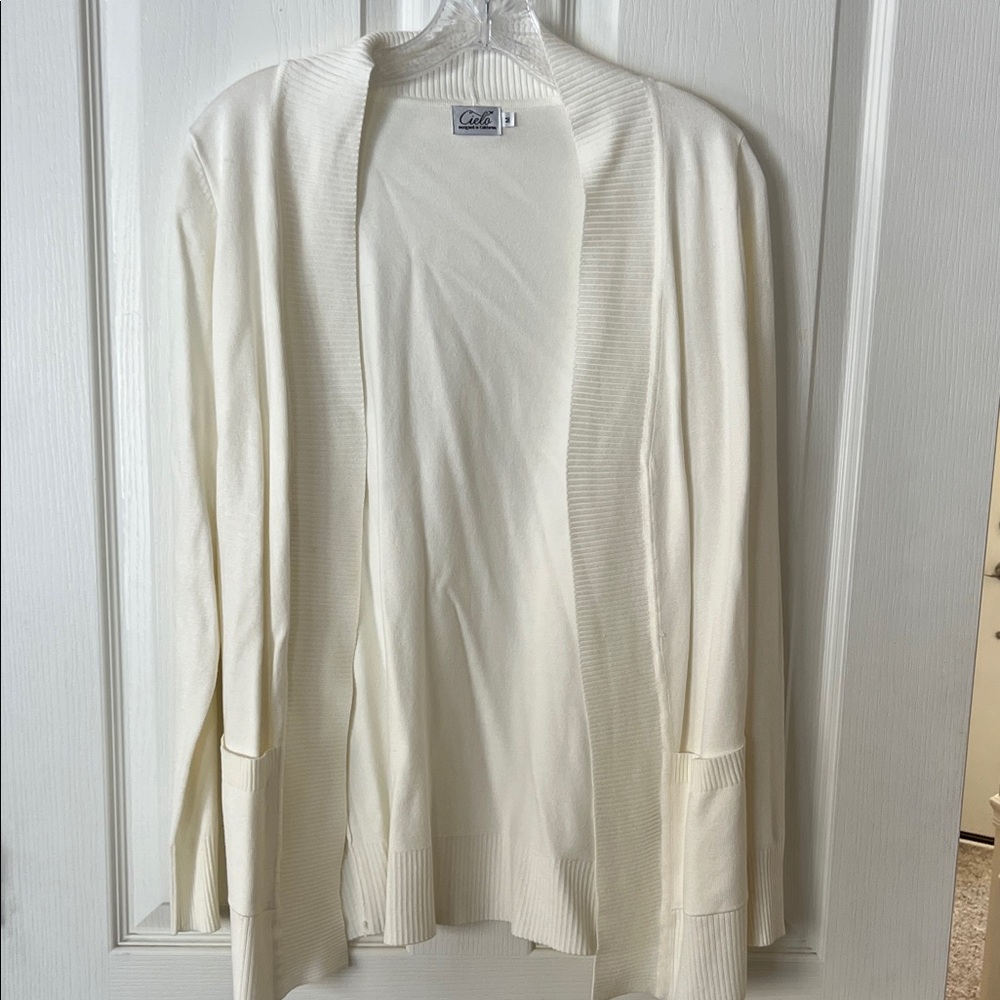 Cielo Cream Open Front Cardigan